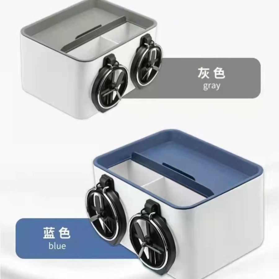 Hộp Đựng Khăn Giấy Gắn Tay Vịn Xe Hơi Có Nắp Đậy Giá Đỡ Cố Định