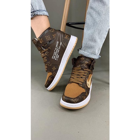 Giày thể thao JD1 x LV cực chất , Giày thể thao jordan nam nữ bản mới cực chất hót trend 2022