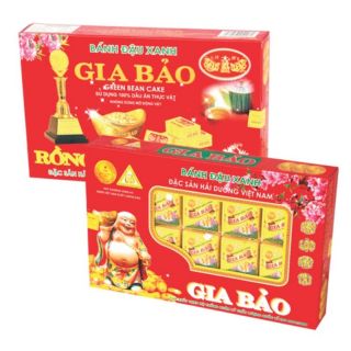 Bánh đậu xanh Gia Bảo hộp lớn 225 gam