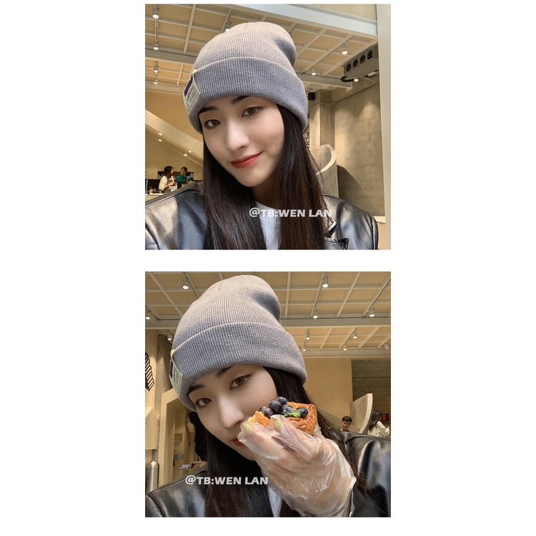 Nón len giữ ấm phong cách Hàn Quốc thời trang cho nữ