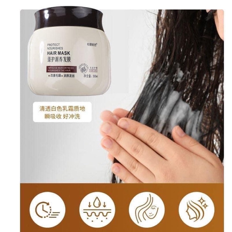 Ủ tóc, mặt nạ dưỡng tóc hũ 500ml hàng nội địa Trung