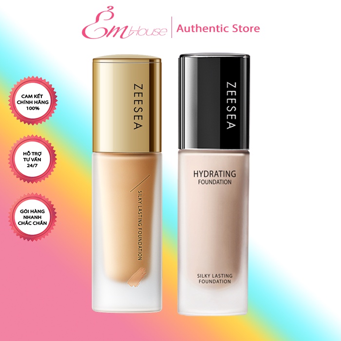 Kem Nền Mịn Da Che Khuyết Điểm Lâu Trôi ZEESEA Silky Long Lasting Makeup Foundation