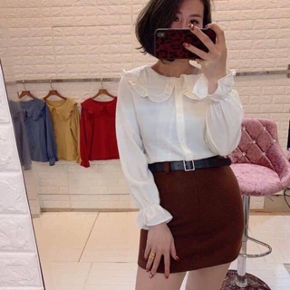 Áo sơ mi cổ sen