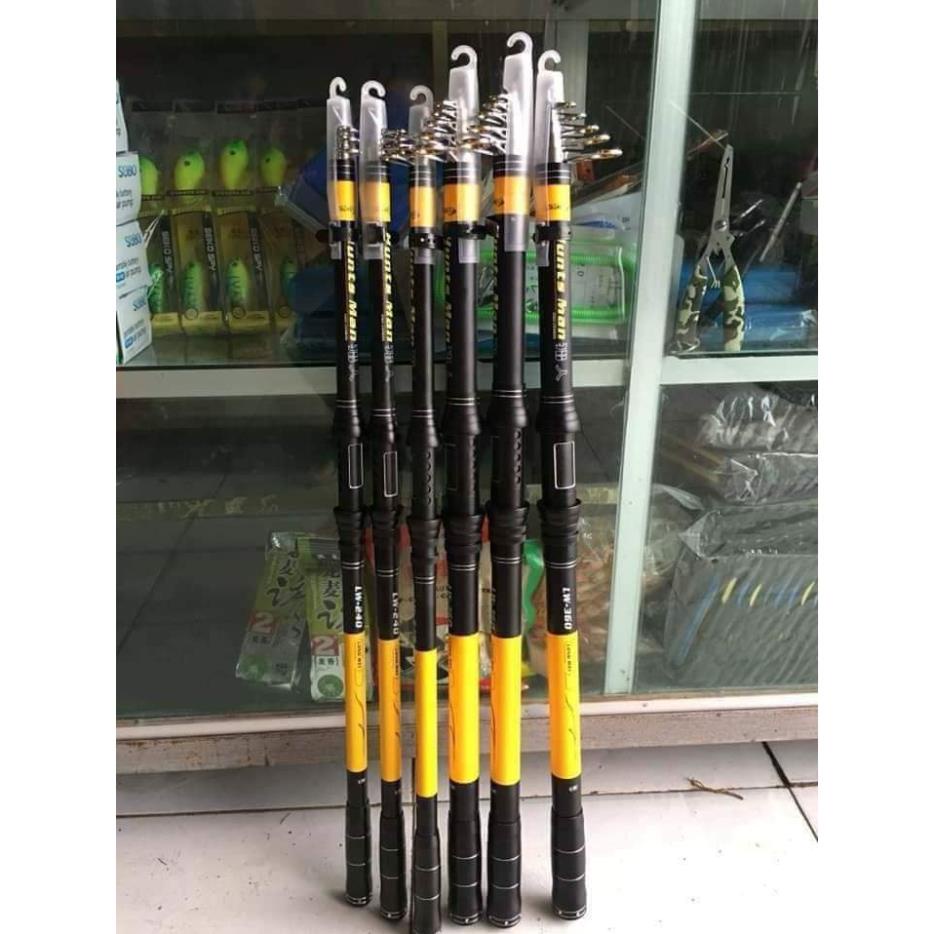 [ CẦN CÂU MÁY BẠO LỰC CHUẨN LOẠI 1 ] Cần câu máy - câu lục Hunts Man- size 2m1 đến 3m6 cực khỏe, đánh bạo lực