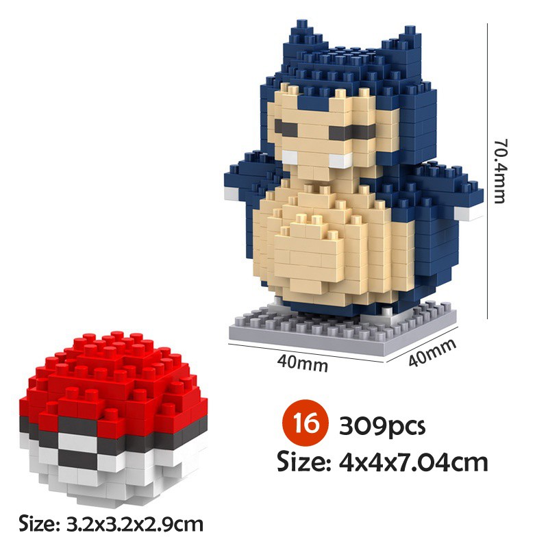 🔝 Bộ Đồ Chơi Lắp Ráp Lego Mini 20 Loại Hình Pokemon Độc Đáo