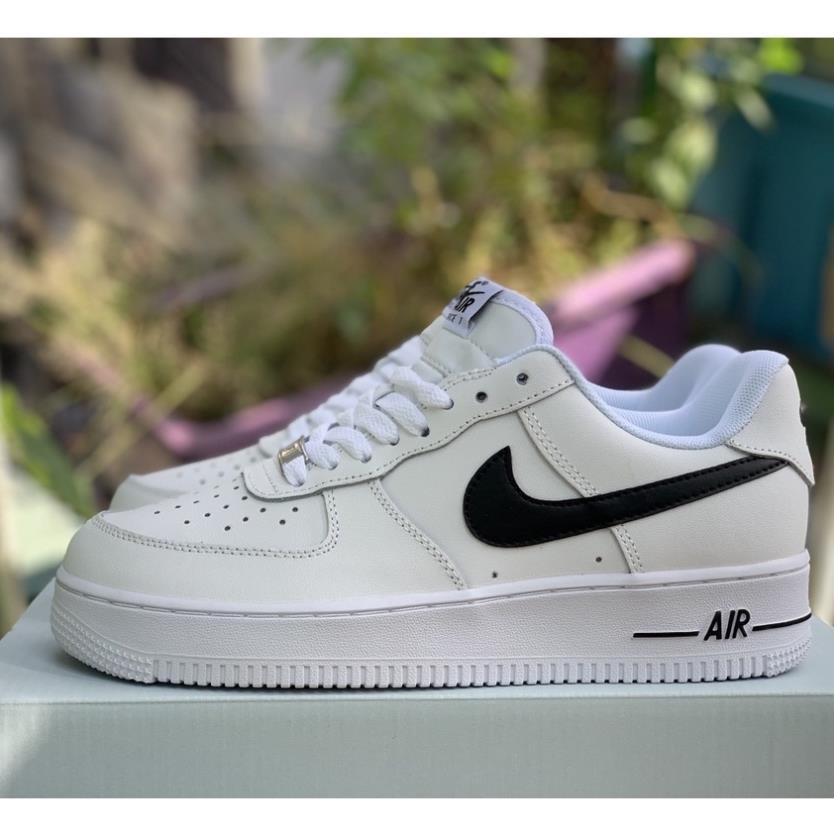 👟giaynambac👟Giày thể thao nam nữ Air Force 1 tắng vệt đen, AF1 tích đen cổ thấp, Full Bill tặng box bảo vệ ,hot mùa hè