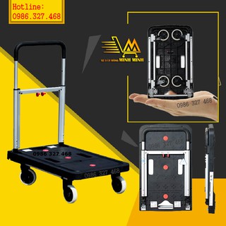 [SIÊU GỌN- DÒNG NHẬP NGUYÊN CHIẾC] Xe Đẩy Hàng, Xe Đẩy Hàng 4 Bánh Gấp Gọn Maxkiwi- Bỏ Cốp ÔTô cho không gian nhỏ hẹp