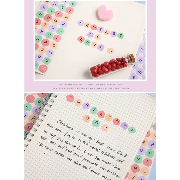 Miếng Dán Chữ Missnikki Dễ Thương Trang Trí Sổ Tay