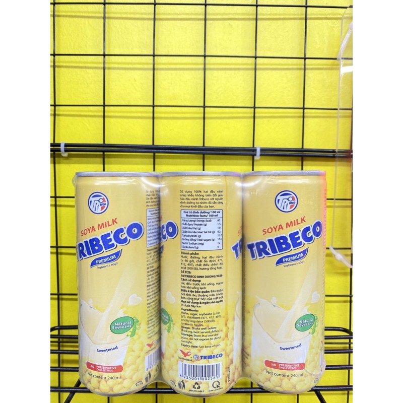 Sữa đậu nành Tribeco Trisoy lon 240ml