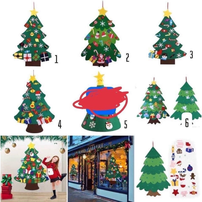 Cây thông NOEL dán tường siêu xinh cho bé