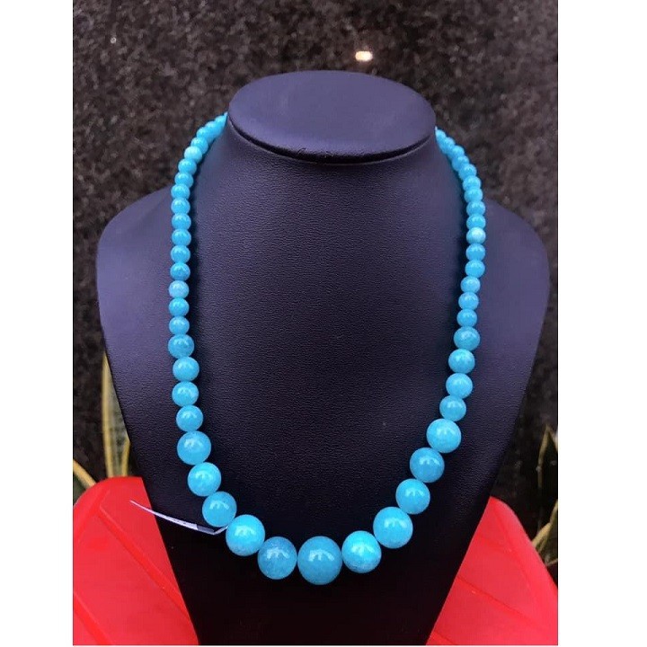 VÒNG CỔ ĐÁ AMAZONITE XANH NGỌC THANH KHIẾT