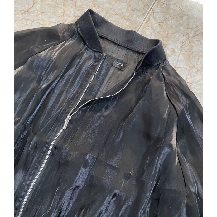 Áo Bomber Zara Auth Tuồn Chất Voan Kính Cá Tính Size M