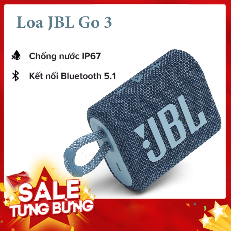 Loa Bluetooth JBL go 3 fullbox mới 100%, bảo hành 6 tháng, lỗi 1 đổi 1