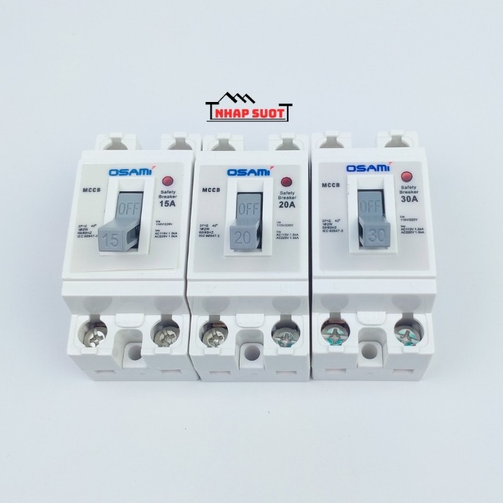 Aptomat CB Cóc Át Khối OSAMi 15A 20A 30A - Có Đèn Báo