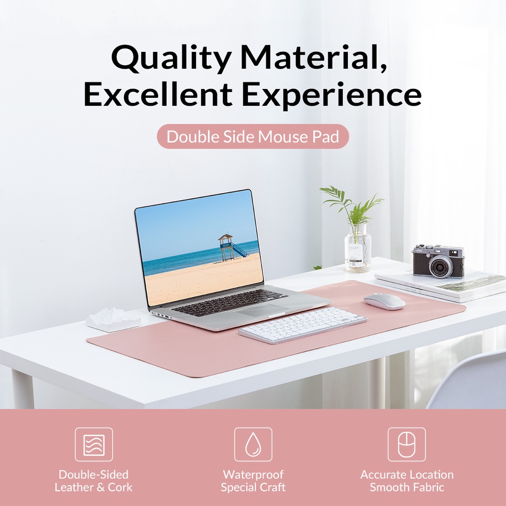 Tấm lót chuột máy tính ORICO CMP23 bằng vỏ cây thiết kế hai mặt siêu mỏng bọc da PU chống thấm nước cho game thủ