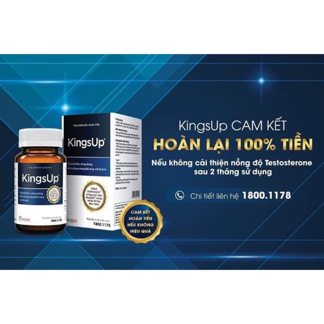 KingsUp giúp bổ thận, tráng dương;h ạn chế mãn dục sớm, rối loạn cương dương, xuất tinh sớm