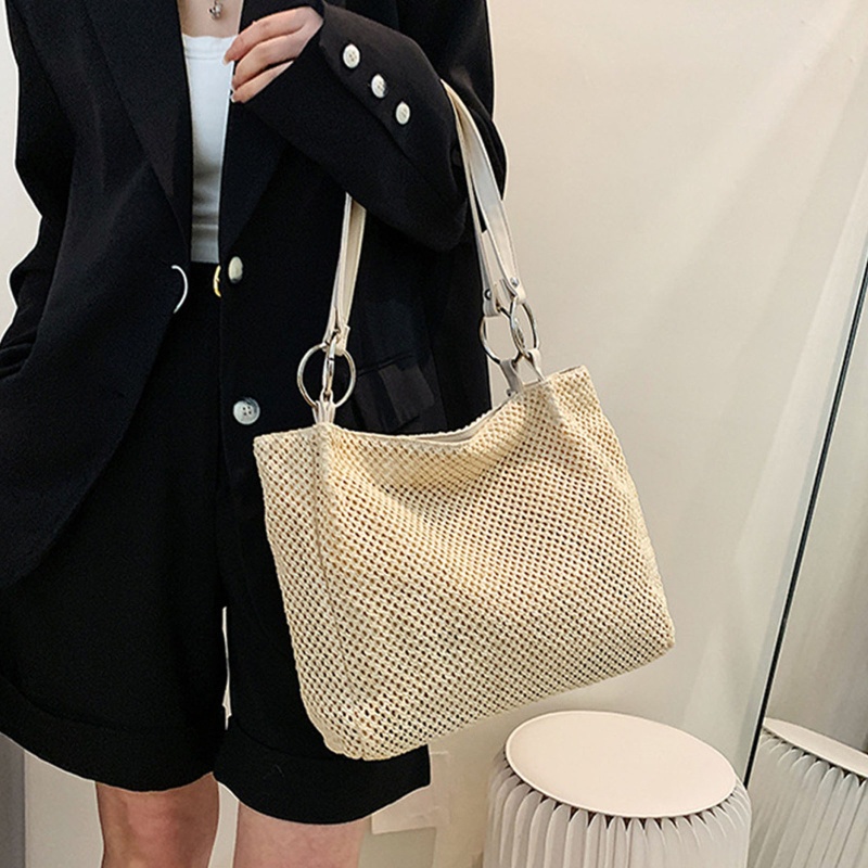 Túi Xách Đan Rơm Bằng Tay Sức Chứa Lớn Cho Nữ