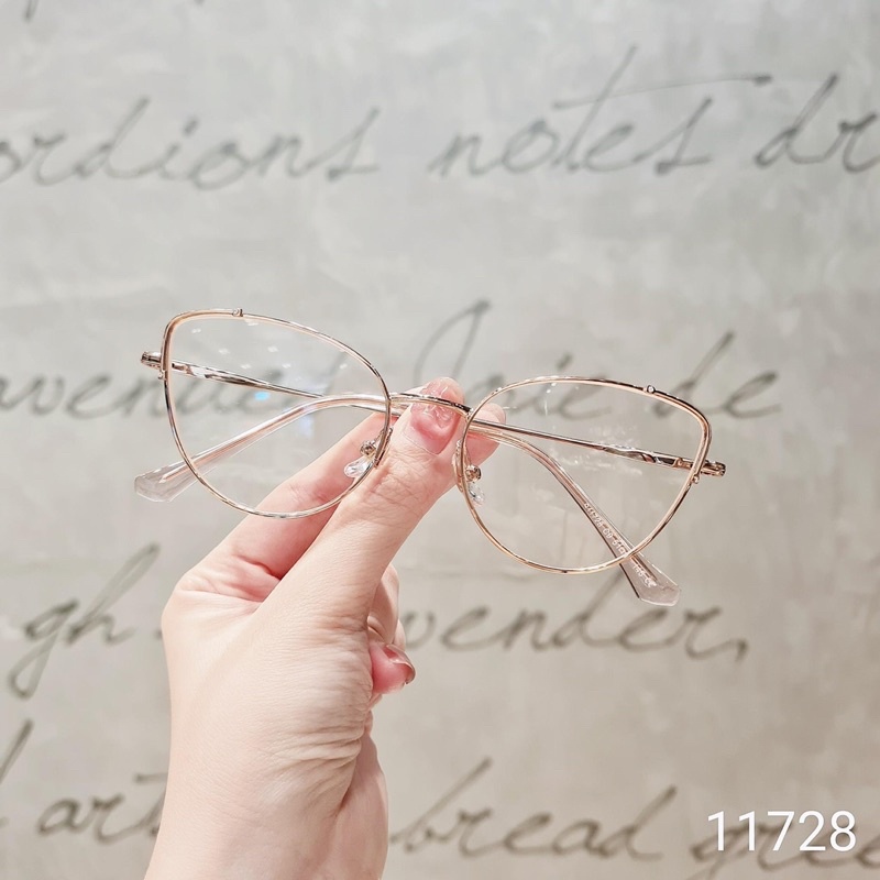 Gọng kính kim loại mãnh dáng mắt mèo 11728