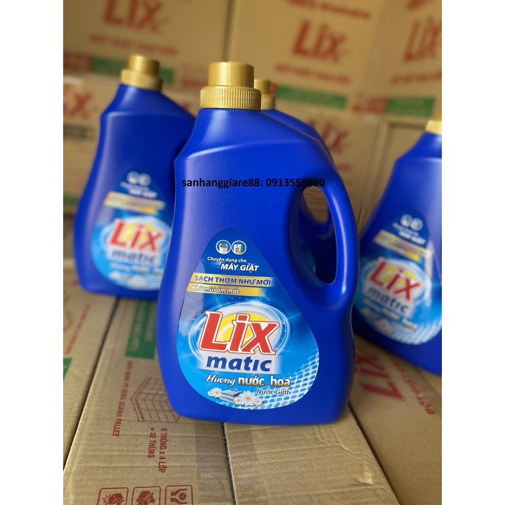 Nước giặt Lix Đậm Đặc Matic Hương Nước Hoa -Dùng cho giặt máy cửa trước