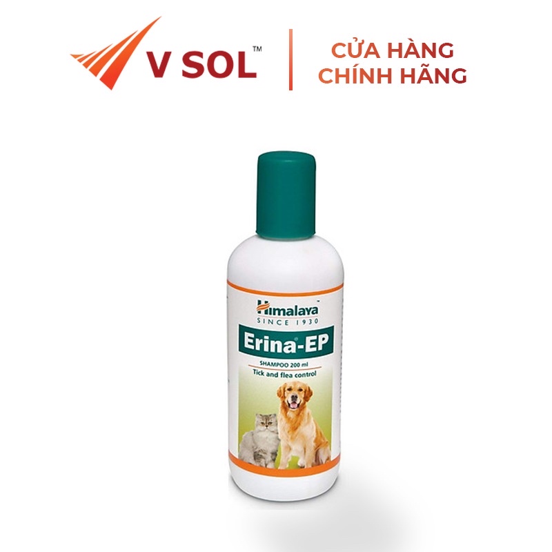 Sữa tắm thảo dược Erina-EP giúp làm sạch loại bỏ ve và chấy phá hoại, gây ngứa