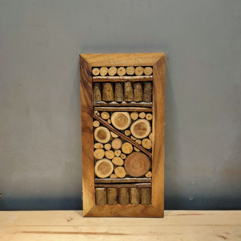 Tranh gỗ ghép decor treo tường kích thước 25 x 50CM