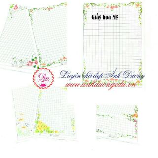 50 tờ GIẤY VIẾT CHỮ ĐẸP M5 in hoa