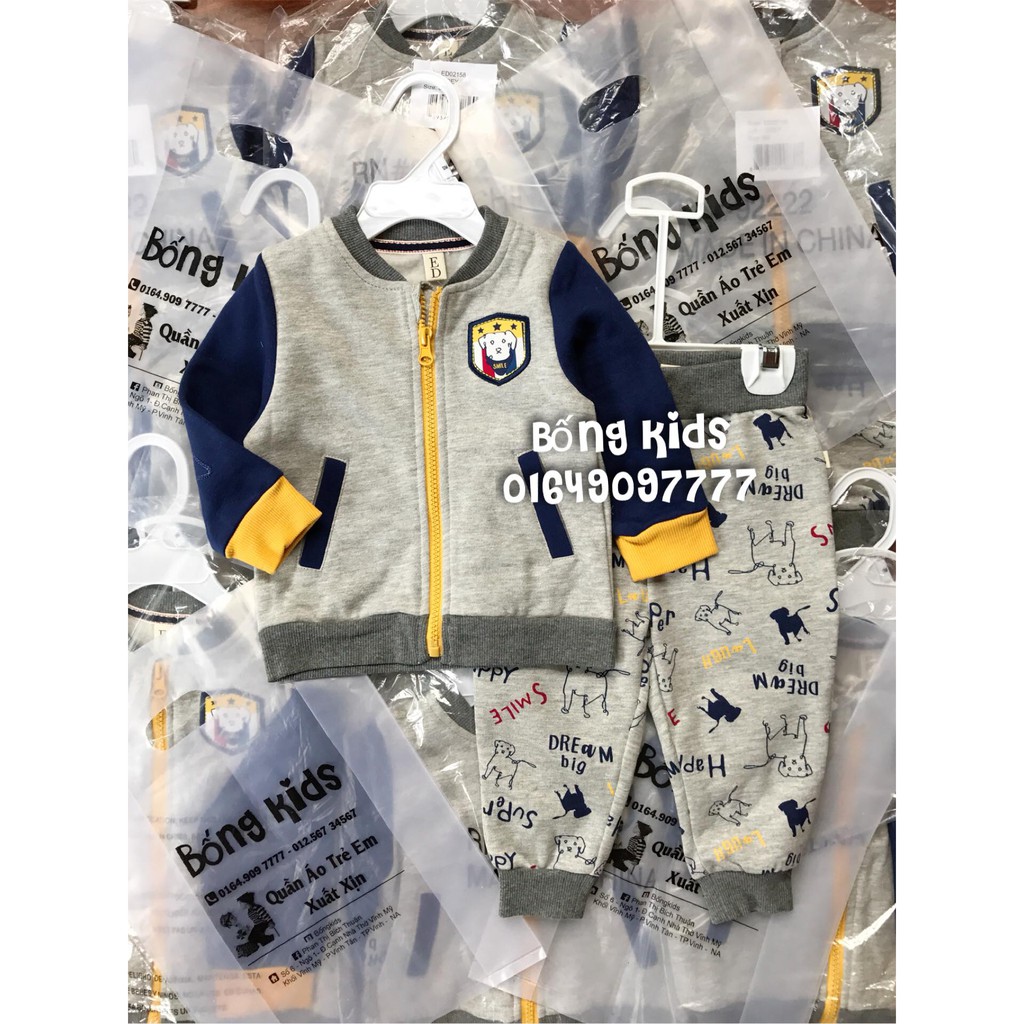 Bộ Nỉ Bé Trai Con Cún EG