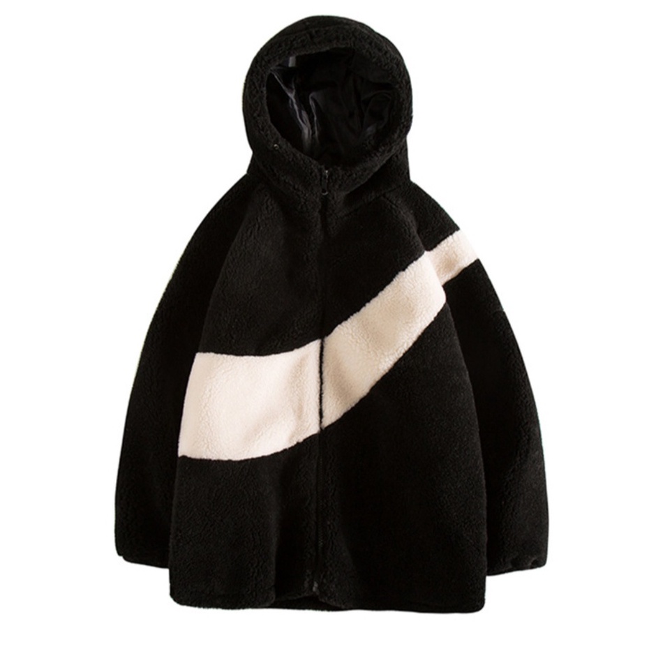 Áo Khoác Lông Dấu Phẩy ❤ Áo Hoodie Lông Cừu Dày Dặn Dáng Rộng Nam Nữ NVA171