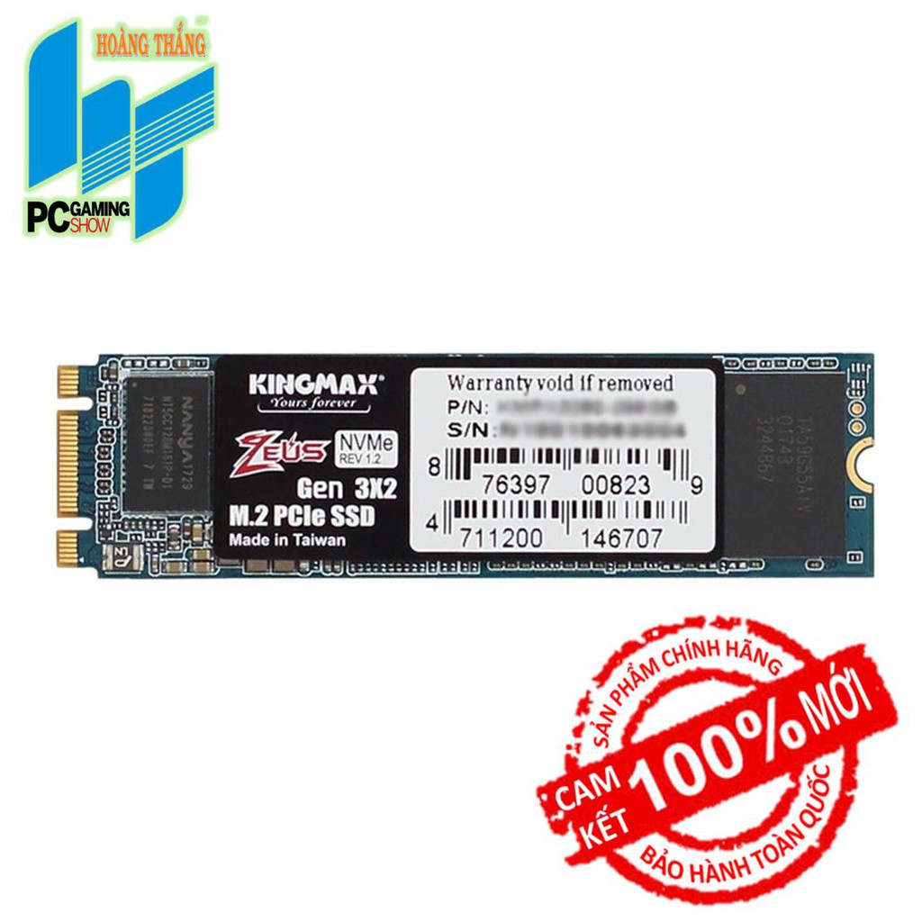 [Mã ELMS05 giảm 5% đơn 300k]Ổ cứng SSD Kingmax 128GB PX3280 Zeus (M.2-2280)