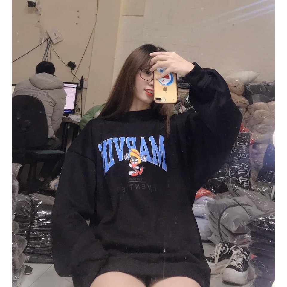 Áo Nỉ MARVIN (Ẩnh Thật, Video Thật) - Áo Nỉ Free Size Siêu Hot