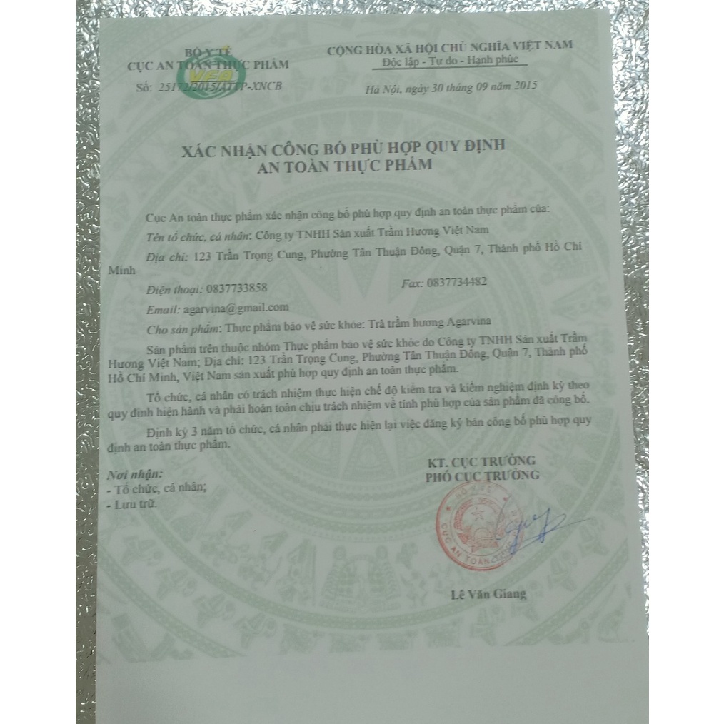 TRÀ TRẦM HƯƠNG AGARVINA