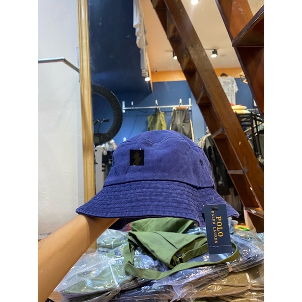 NEW - MŨ BUCKET HÀNG HIỆU HÃNG POLO RA.L. PH LA.U R.EN CỰC ĐẸP VINTAGE RETRO