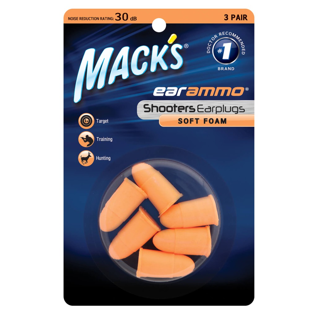 Hộp 3 đôi nút bịt tai đặc biệt Mack's Ear Ammo dành cho nam