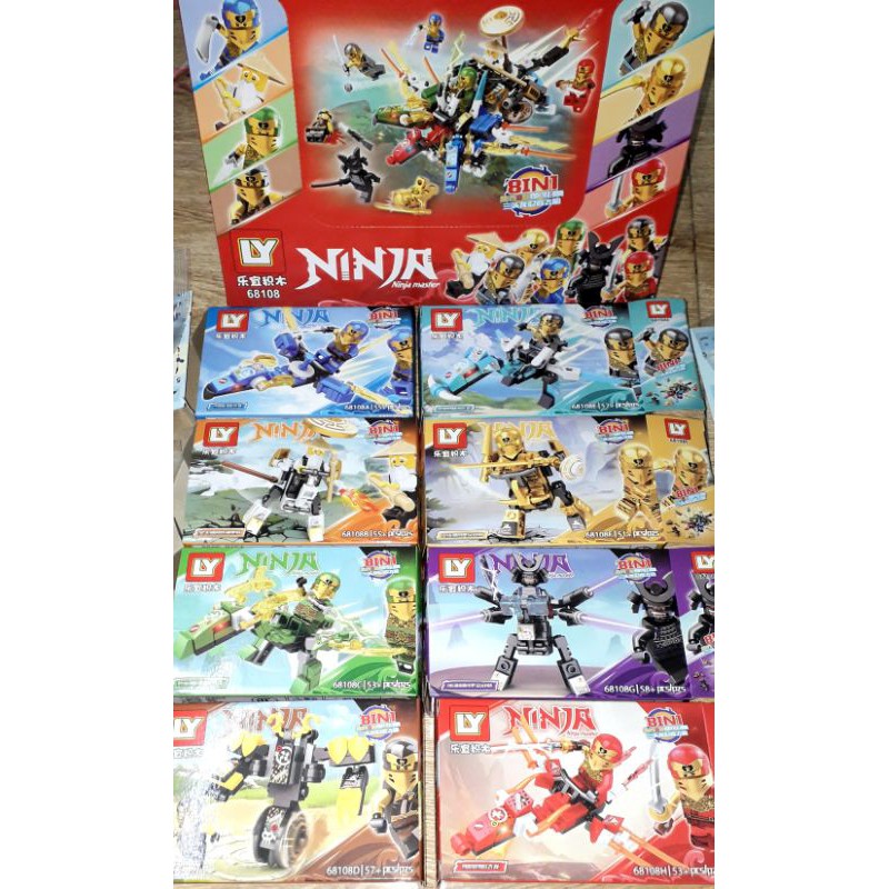 Sét 8 hộp Lắp ráp LegoNinja Phụng Hoàng 3 đầu 68108 có trên 320 chi tiết bằng nhựa rất đẹp