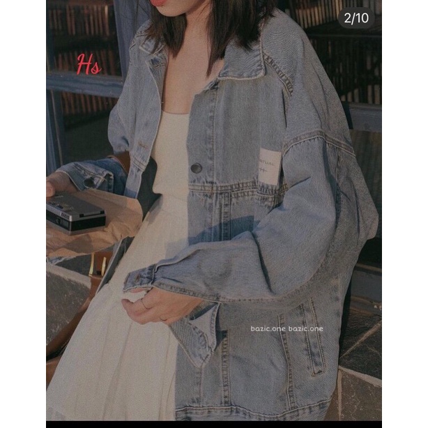 Áo khoác jean logo chất jean dày cao cấp loại 1 siêu xinh, cực phẩm luôn nha MEMN mã 1171