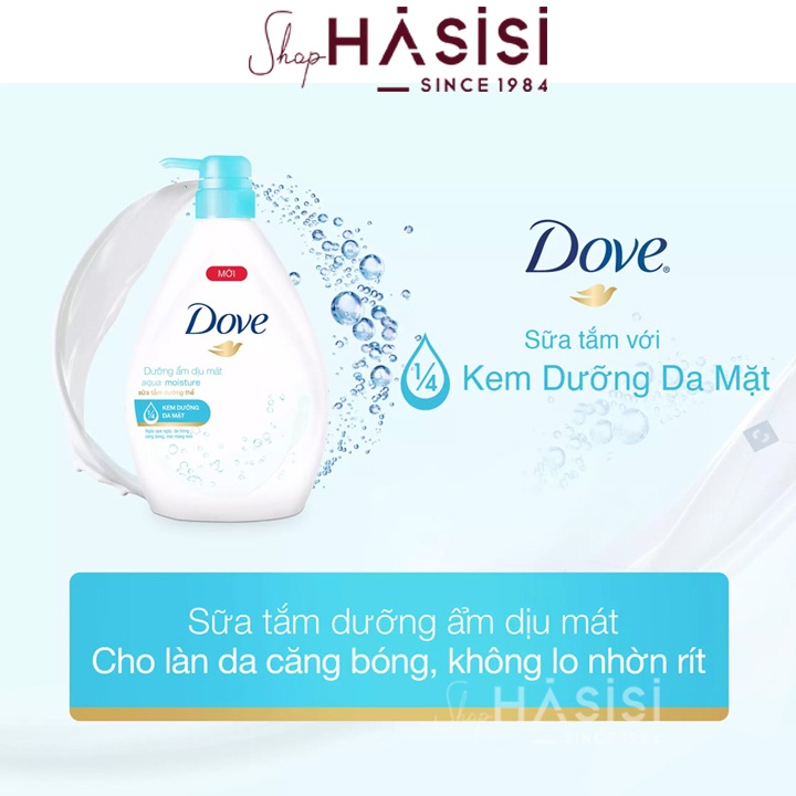 Sữa Tắm Có Hạt DOVE - Gentle Exfoliating 530g( Xanh Dương Nhạt)