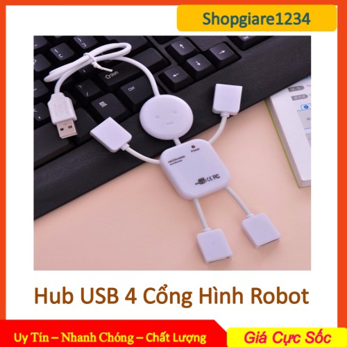 Hub chia usb 4 cổng, bộ chia cổng USB hình người