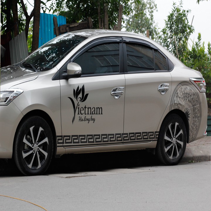 Tem dán sườn xe vios