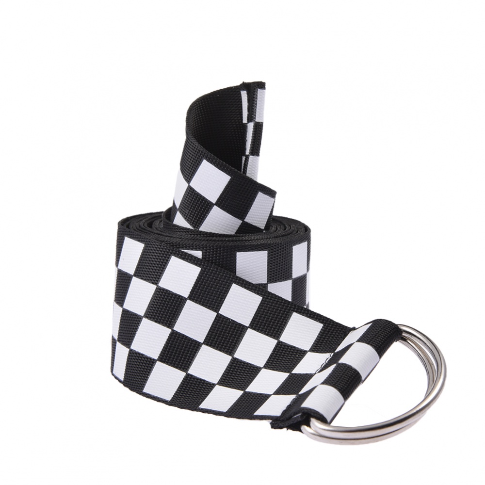 135cm Nữ kẻ caro Thắt lưng vải Thắt lưng Cummerbunds Dây thắt lưng Dây lưng kẻ sọc đen trắng