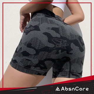 Quần short tập gym nữ AbsNCore, Camo Đen