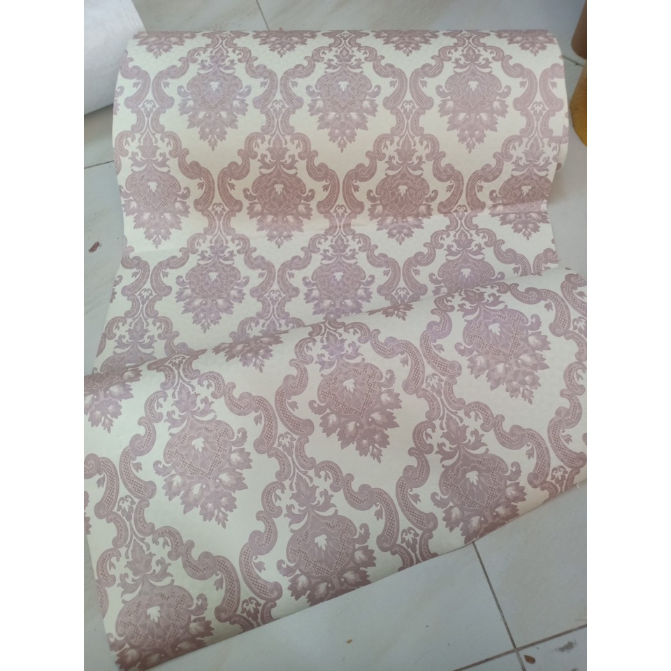 1 mét decal giấy dán tường châu âu hoa văn 01 khổ 60cm keo sẵn