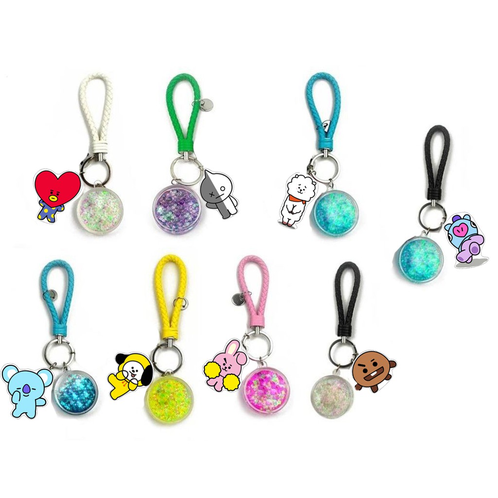 Móc khoá bangtan kim tuyến MKT1 móc khoá army cute dễ thương kpop bangtan idol hoạt hình