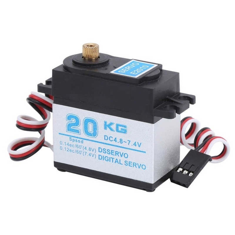 Đối với ô tô điều khiển từ xa 1/8 1/10 Quy mô 20KG Bánh răng kim loại RC Kỹ thuật số Servo Mô-men xoắn cao
