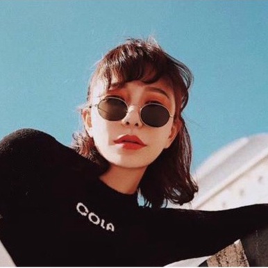 Kính râm thời trang tròn thầy bói tin hin phong cách Ulzzang Hàn Quốc Camcamvintage