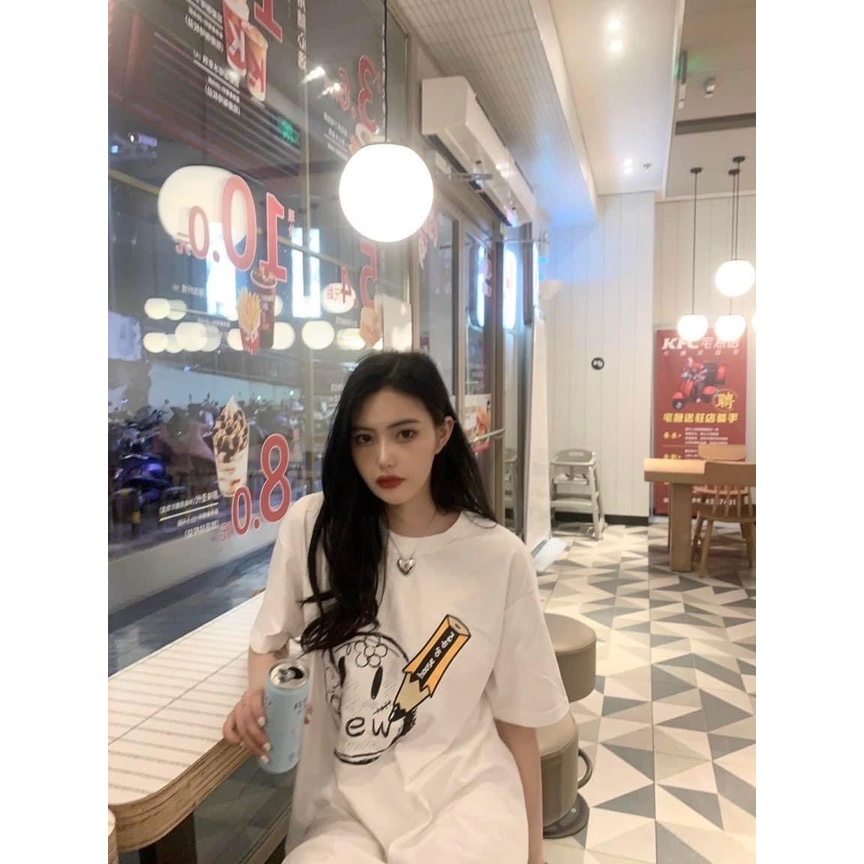 Áo Thun Drew Áo Thun Tay Lỡ Form Rộng Unisex 38-65kg Nam Nữ Phong Cách Ulzzang