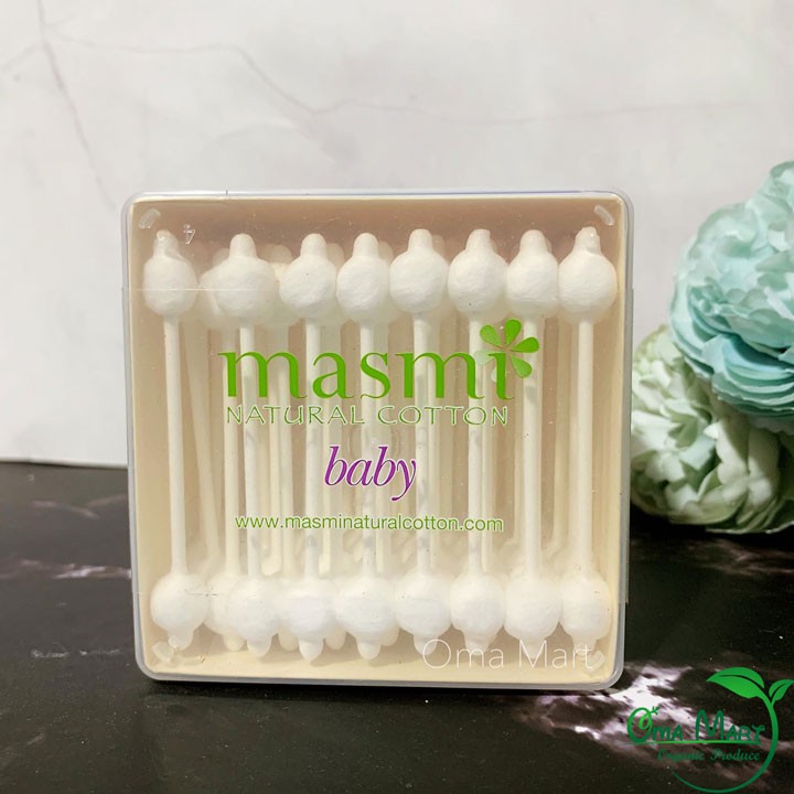 Bông tăm đầu to hữu cơ cho bé Masmi (56c)