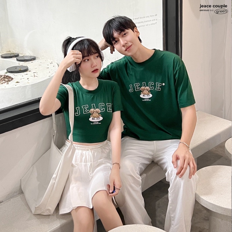 Áo phông cotton unisex Bear Jeace no153 form suông thoáng mát
