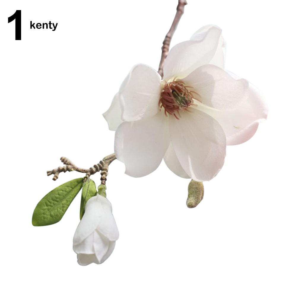 KT★1 Pc Artificial Magnolia Fake Flower Bud Bridal Wedding Home Cafe Store Decor