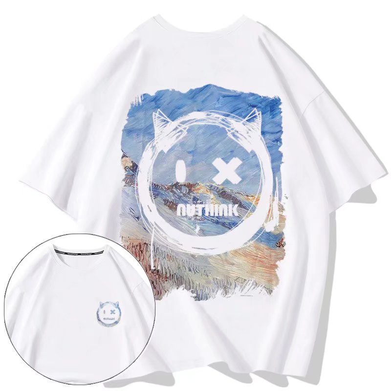 Áo Thun Tay Ngắn Cổ Tròn In Họa Tiết Hoạt Hình Thời Trang Mùa Hè Cho Nam Và Nữ Size M-8XL