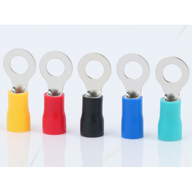 100 cái đầu cos tròn phủ nhựa RV3.5-5